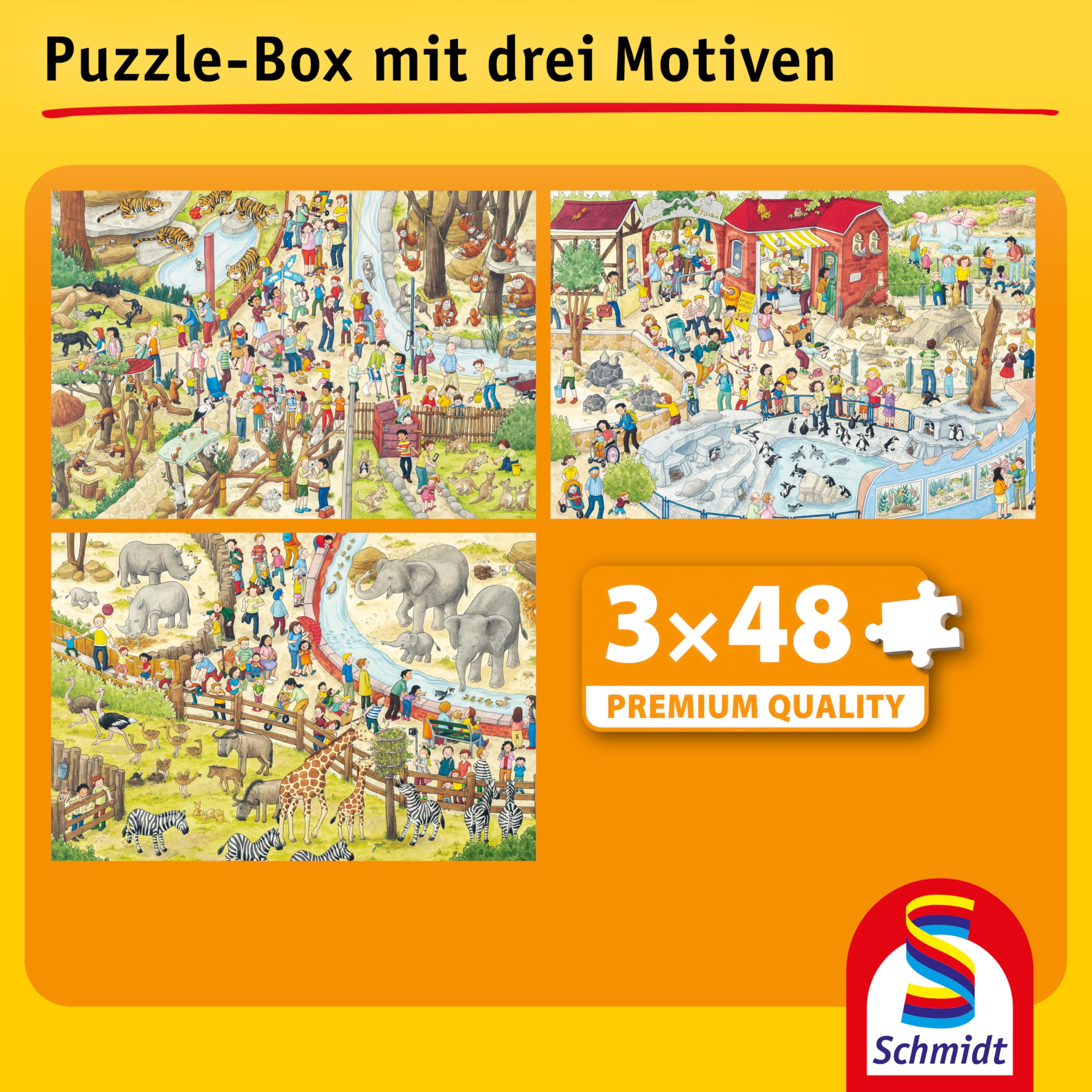 schmidt-spiele-spa-im-zoo-kinderpuzzle-3x48-teile image 8
