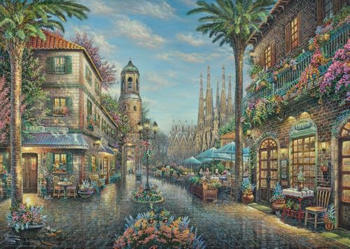 schmidt-spiele-thomas-kinkade-spanisches-stra-encaf-1000-teile-puzzle image 5