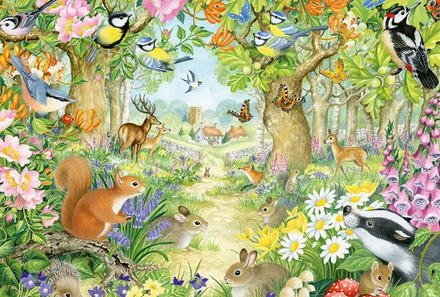 schmidt-tiere-im-wald-kinderpuzzle-100-teile-ab-6-jahren image 1