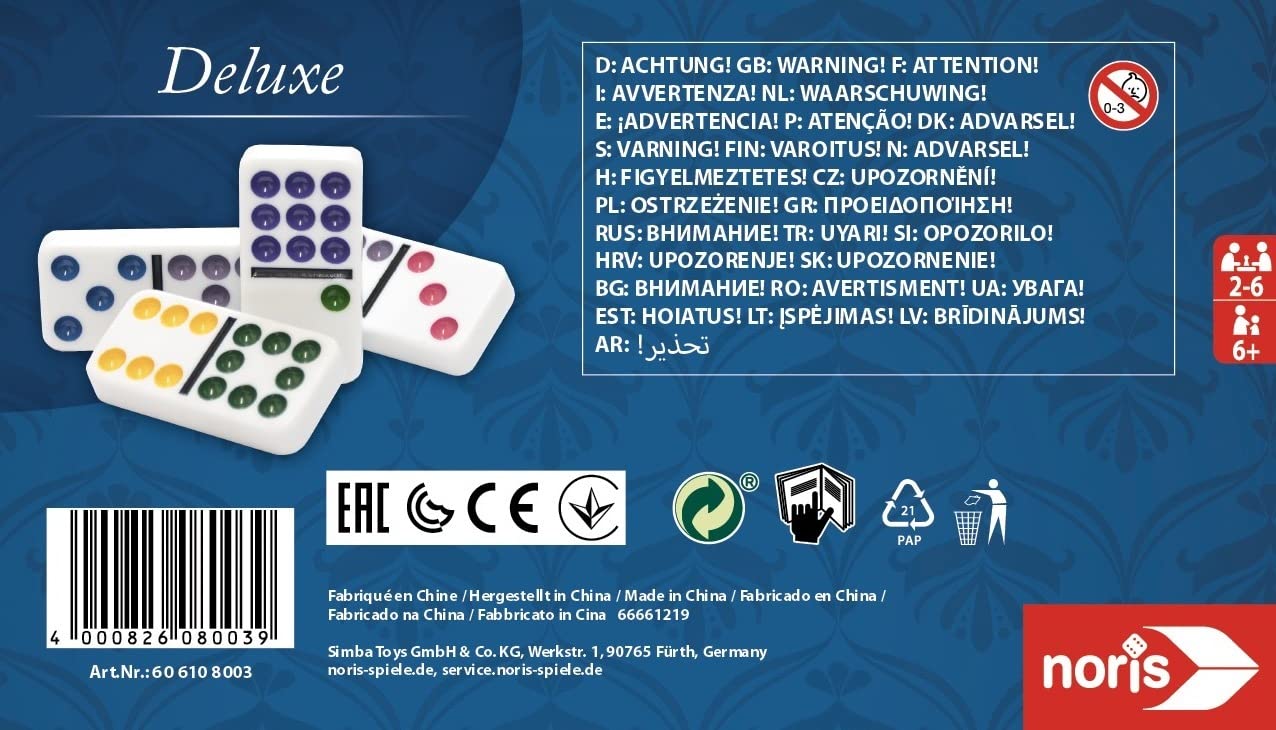 noris-deluxe-doppel-9-domino-spiel-55-steine-magnetbox image 2