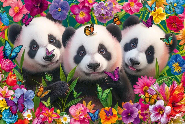 schmidt-spiele-56578-panda-trio-kinderpuzzle-200-teile-ab-8-jahren image 1