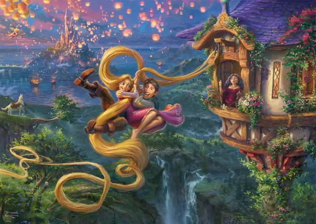 schmidt-spiele-thomas-kinkade-disney-rapunzel-puzzle-1000-teile image 1