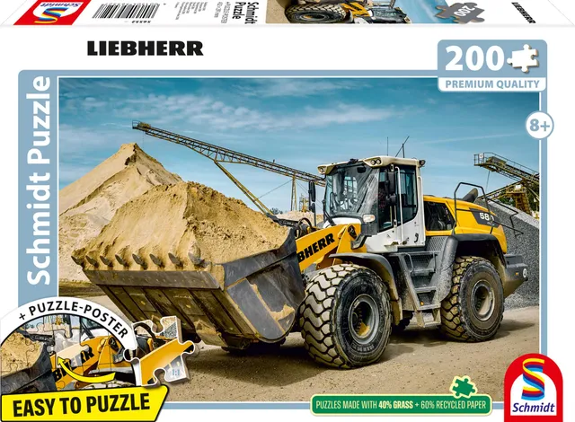 schmidt-liebherr-radlader-l580-kinderpuzzle-200-teile-ab-8-j image 1