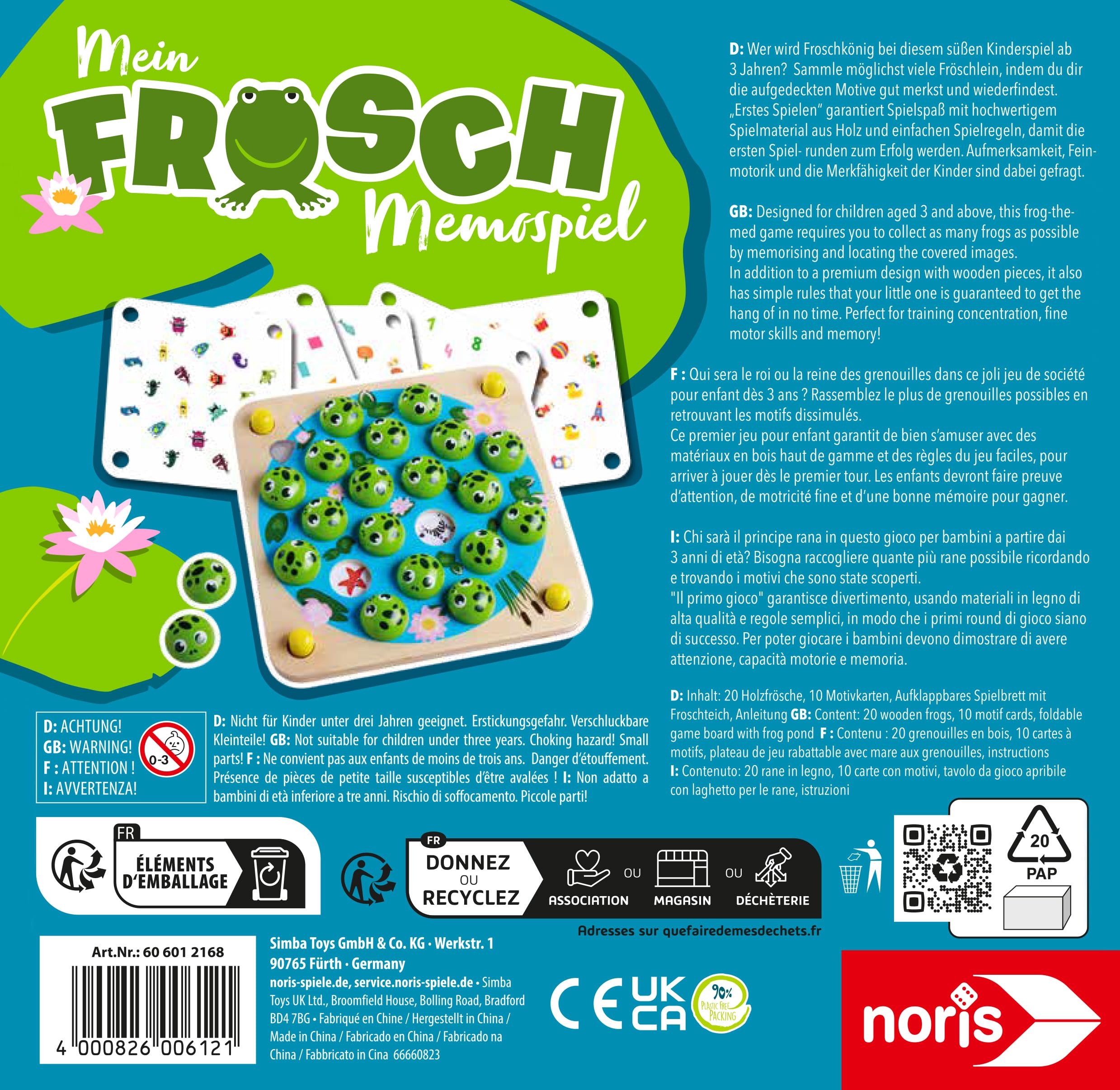 noris-mein-frosch-memo-spiel-holz-ab-3-jahren-10-karten image 2