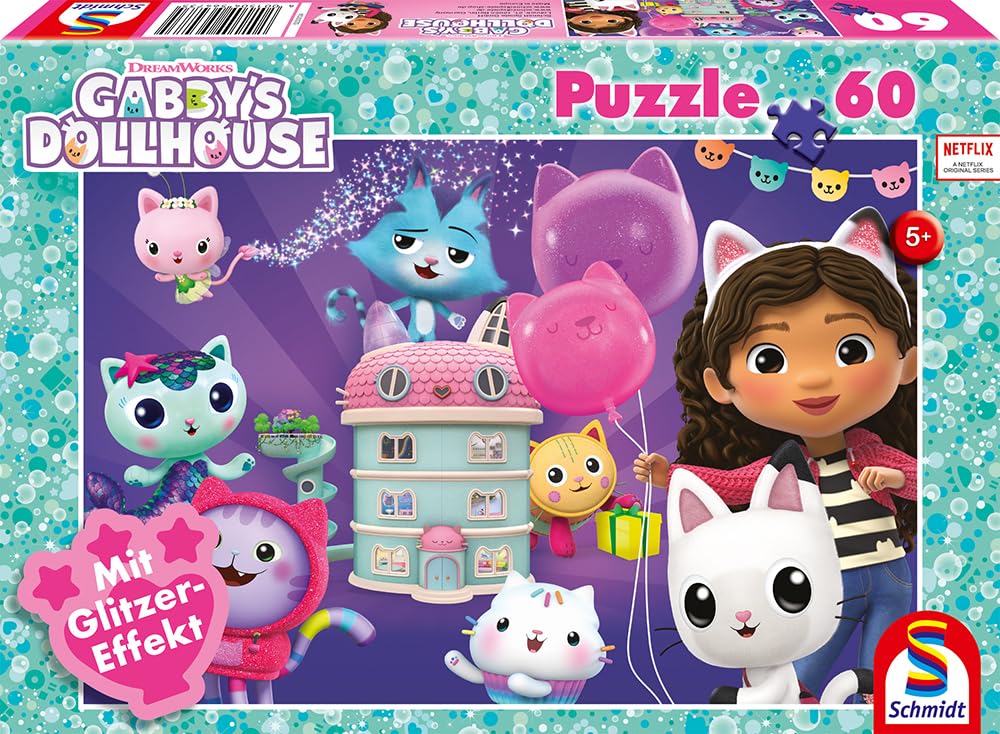 schmidt-gabby-s-dollhouse-puzzle-geburtstagsfeier-60-teile-glitzer image 4