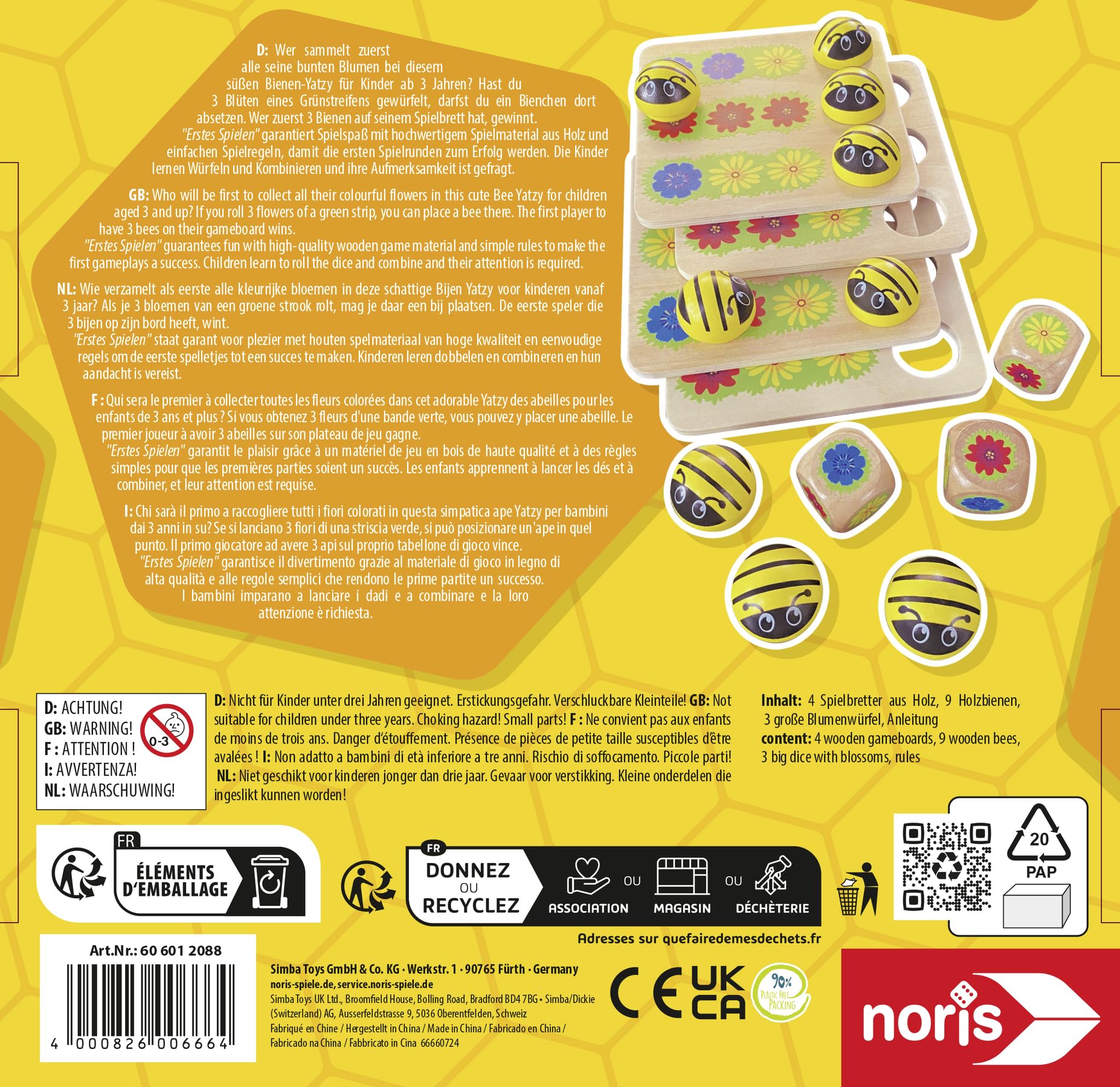 noris-bee-yatzy-w-rfelspiel-holz-ab-3-jahren-bienen image 2