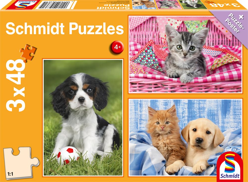 schmidt-thomas-kinkade-haustierbabys-kinderpuzzle-3x48-teile image 4
