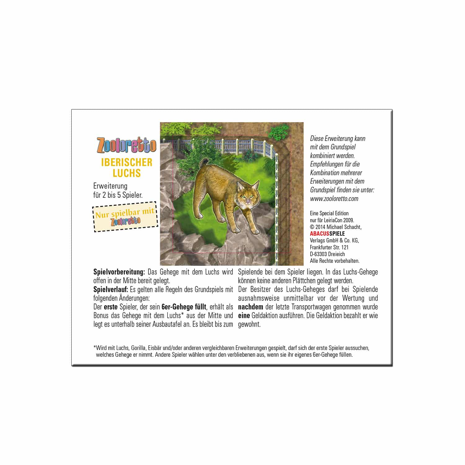 abacusspiele-zooloretto-iberischer-luchs-goodie-erweiterung image 1