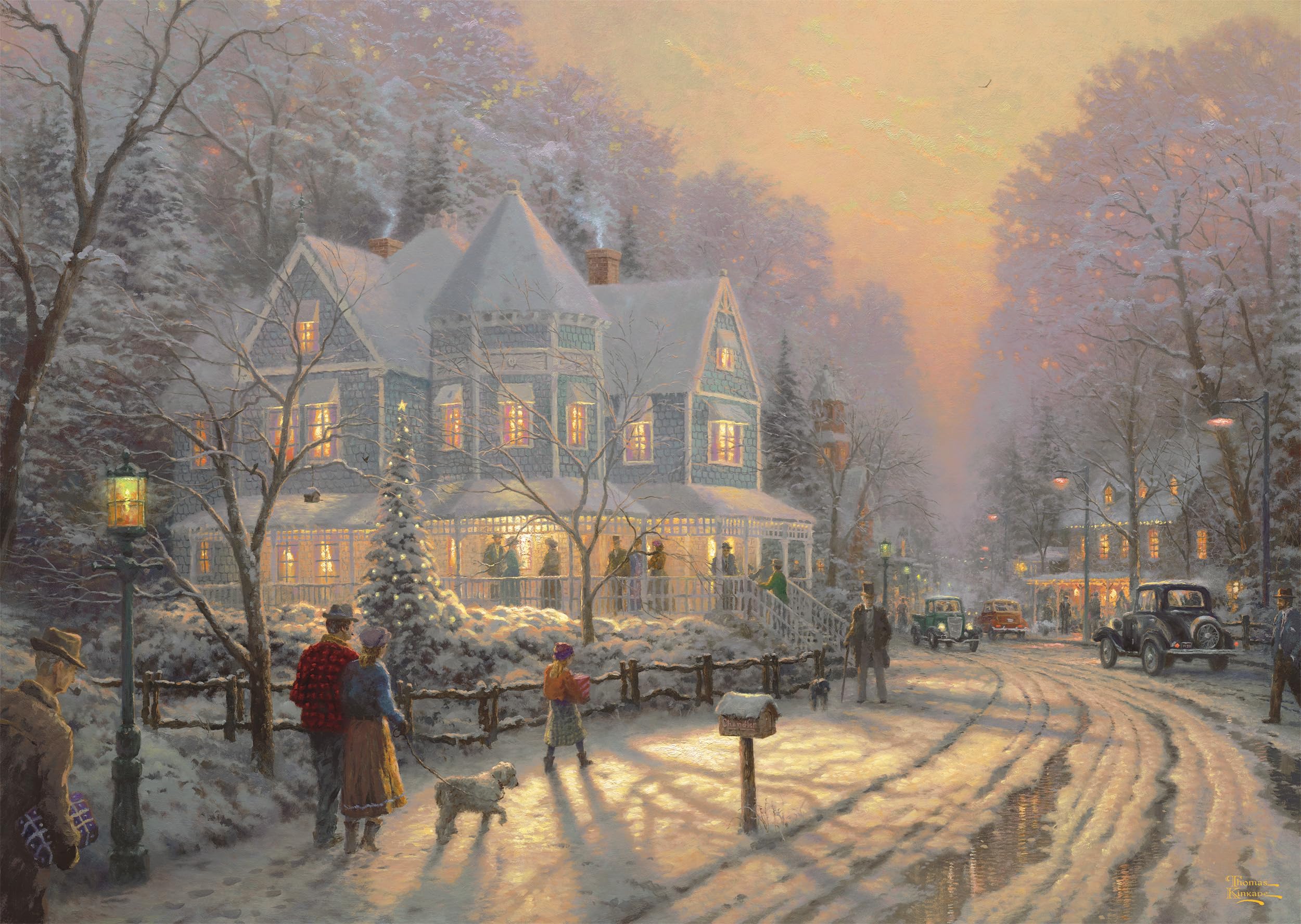 schmidt-spiele-thomas-kinkade-feierliche-weihnachtstage-puzzle-1000-teile image 1