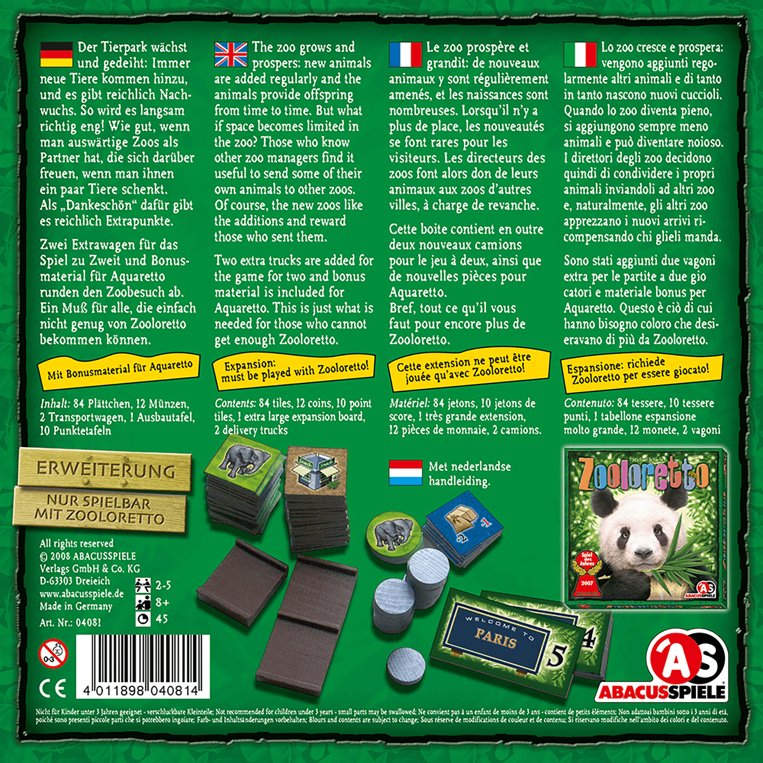 abacusspiele-zooloretto-1-erweiterung-xxl-familienspiel-zoo image 2