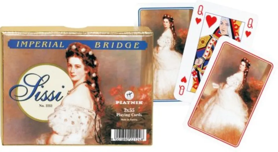 piatnik-megatrumpf-221248-sissi-imperial-bridge-spielkarten-blau-wei image 1