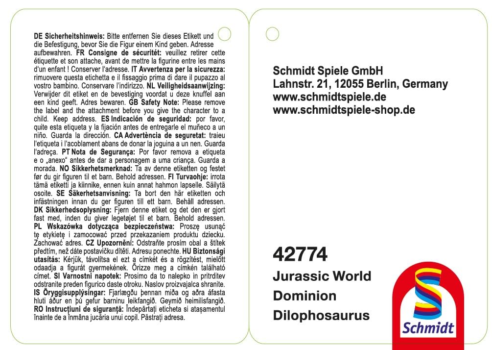 schmidt-spiele-classic-line-rex-42774-dilophosaurus-pl-schtier-26-cm-bunt image 2