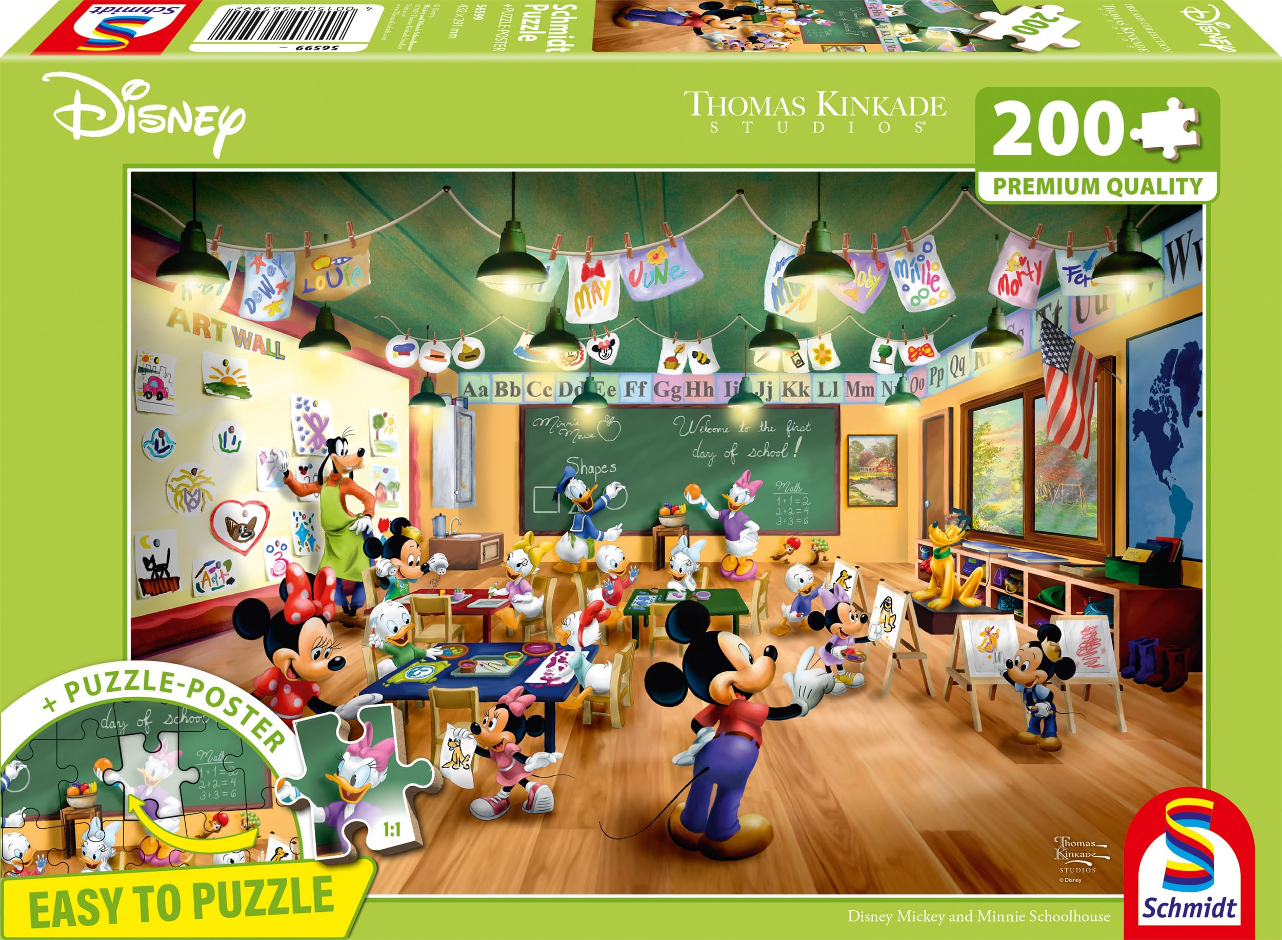 schmidt-spiele-thomas-kinkade-mickey-minnie-kinderpuzzle-200-teile image 4