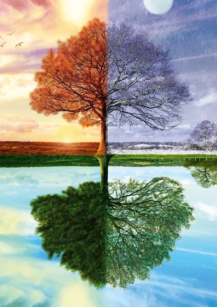 schmidt-thomas-kinkade-58223-jahreszeiten-baum-puzzle-500-teile image 1