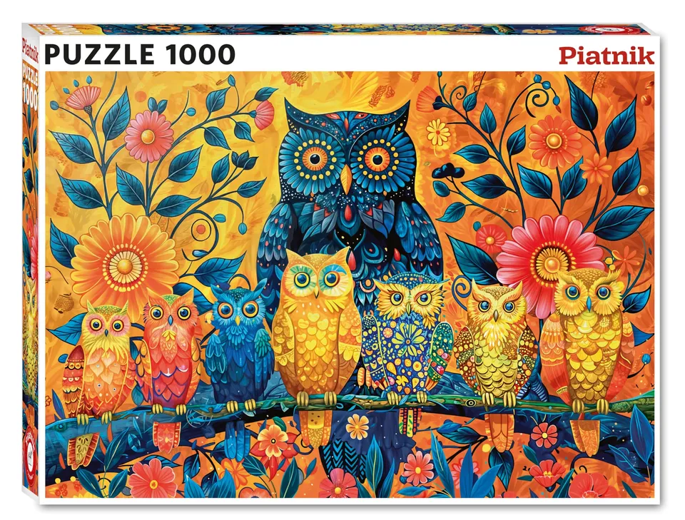 piatnik-eulen-puzzle-1000-teile-68x48-cm-tiermotiv image 1