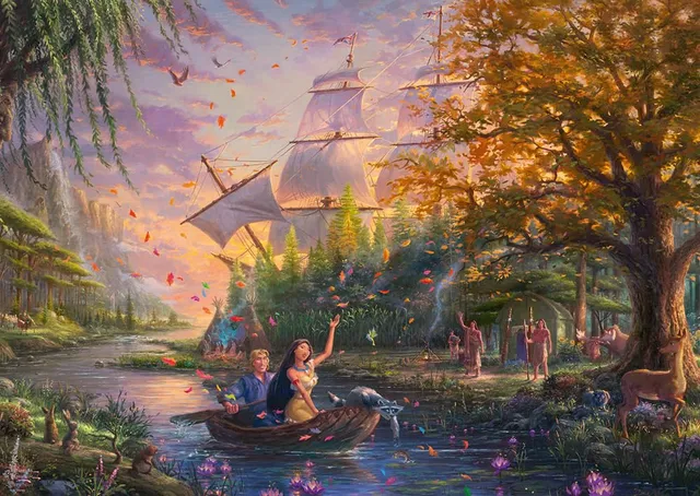 schmidt-thomas-kinkade-disney-pocahontas-puzzle-1000-teile image 1