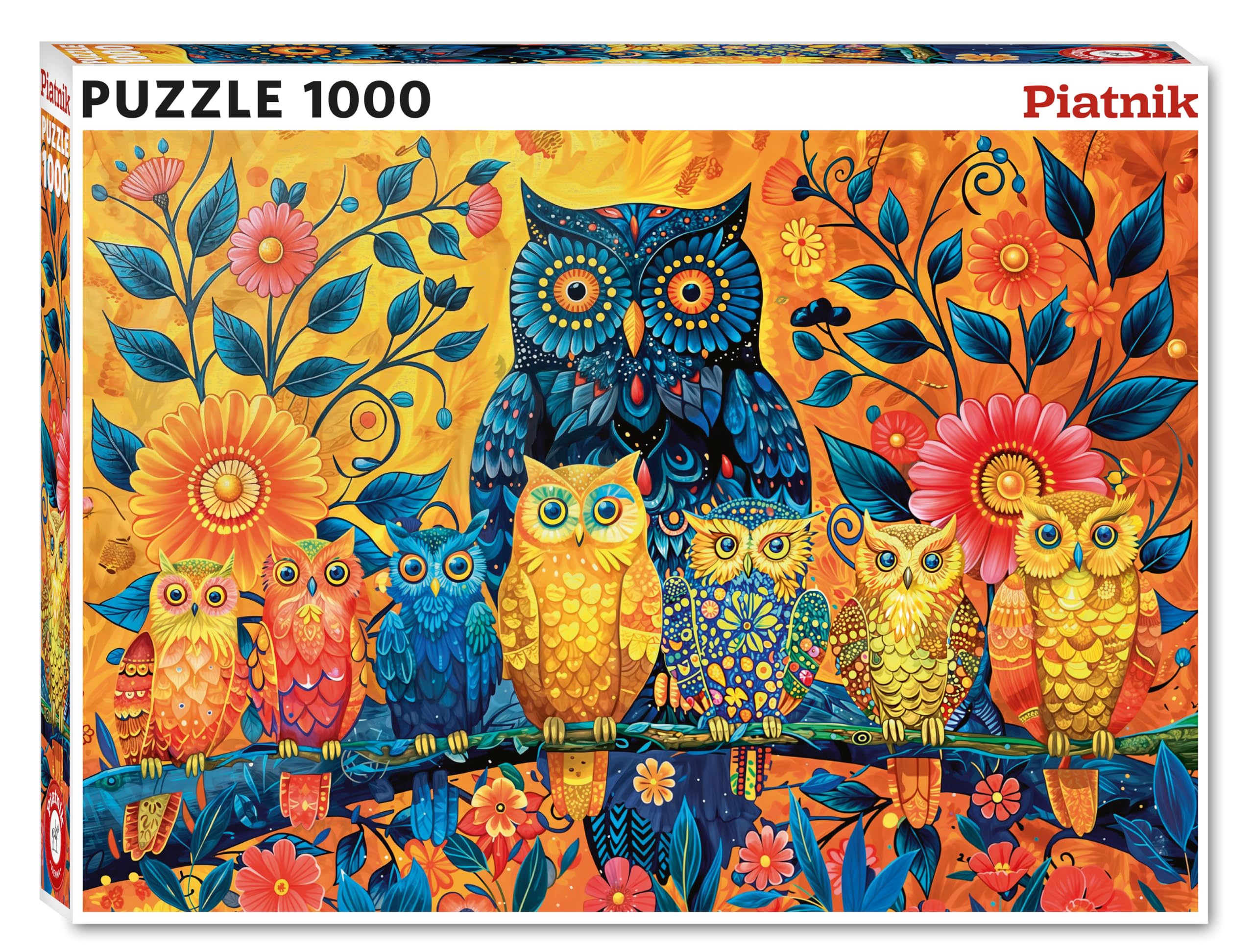 piatnik-eulen-puzzle-1000-teile-68x48-cm-tiermotiv image 1