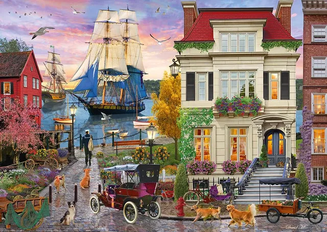 schmidt-spiele-thomas-kinkade-schiff-im-hafen-puzzle-1000-teile image 1