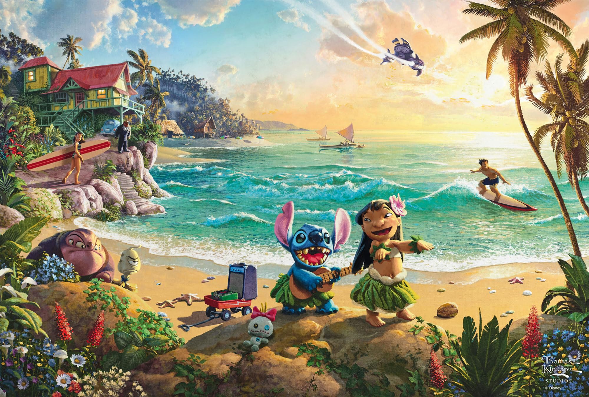 schmidt-spiele-thomas-kinkade-lilo-stitch-56557-puzzle-200-teile image 4