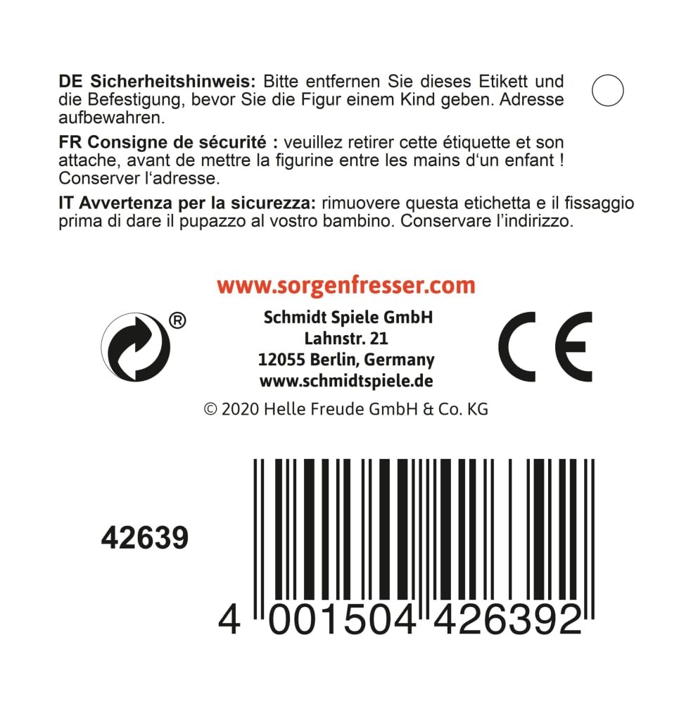 schmidt-spiele-sorgenfresser-crabbi-pl-schfigur-23-5-cm-edition-ahoi image 2