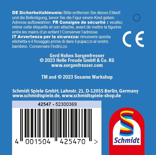 schmidt-sorgenfresser-bert-sesamstrasse-pl-schfigur-34-cm-gr-n image 7