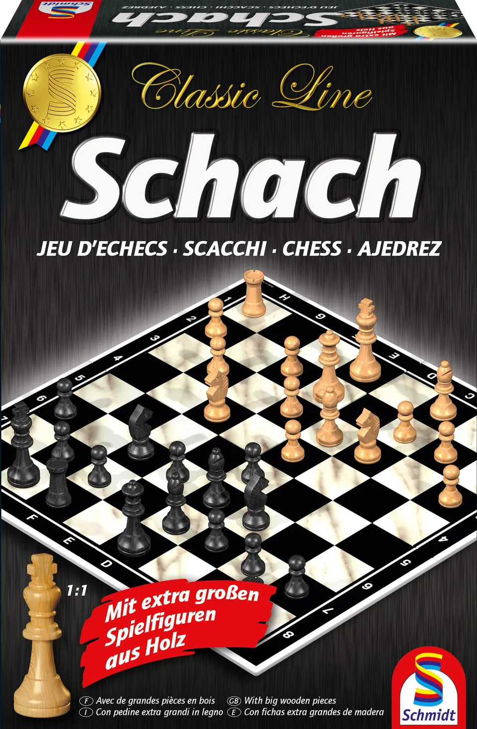 schmidt-classic-line-schach-gro-e-figuren-brettspiel-2-spieler image 1