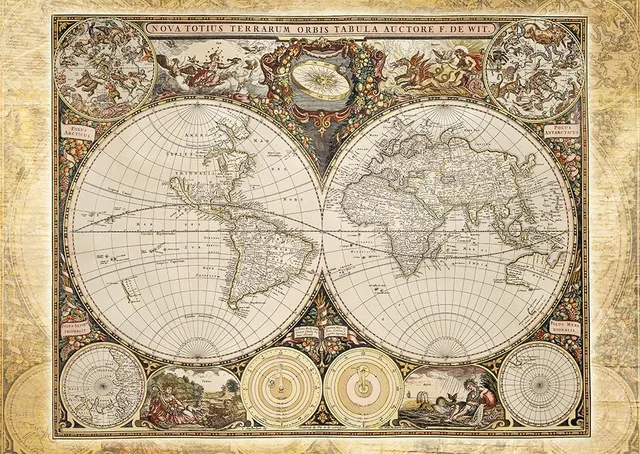 schmidt-58178-historische-weltkarte-puzzle-2000-teile-ab-14 image 1