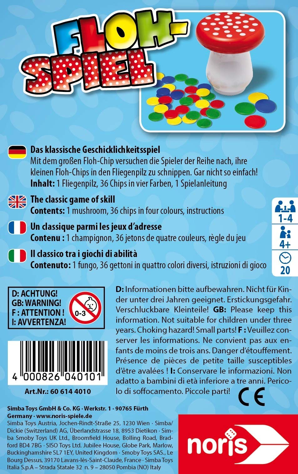 noris-deluxe-flohspiel-schnippspiel-fliegenpilz-f-r-1-4-ab-4-jahre image 2