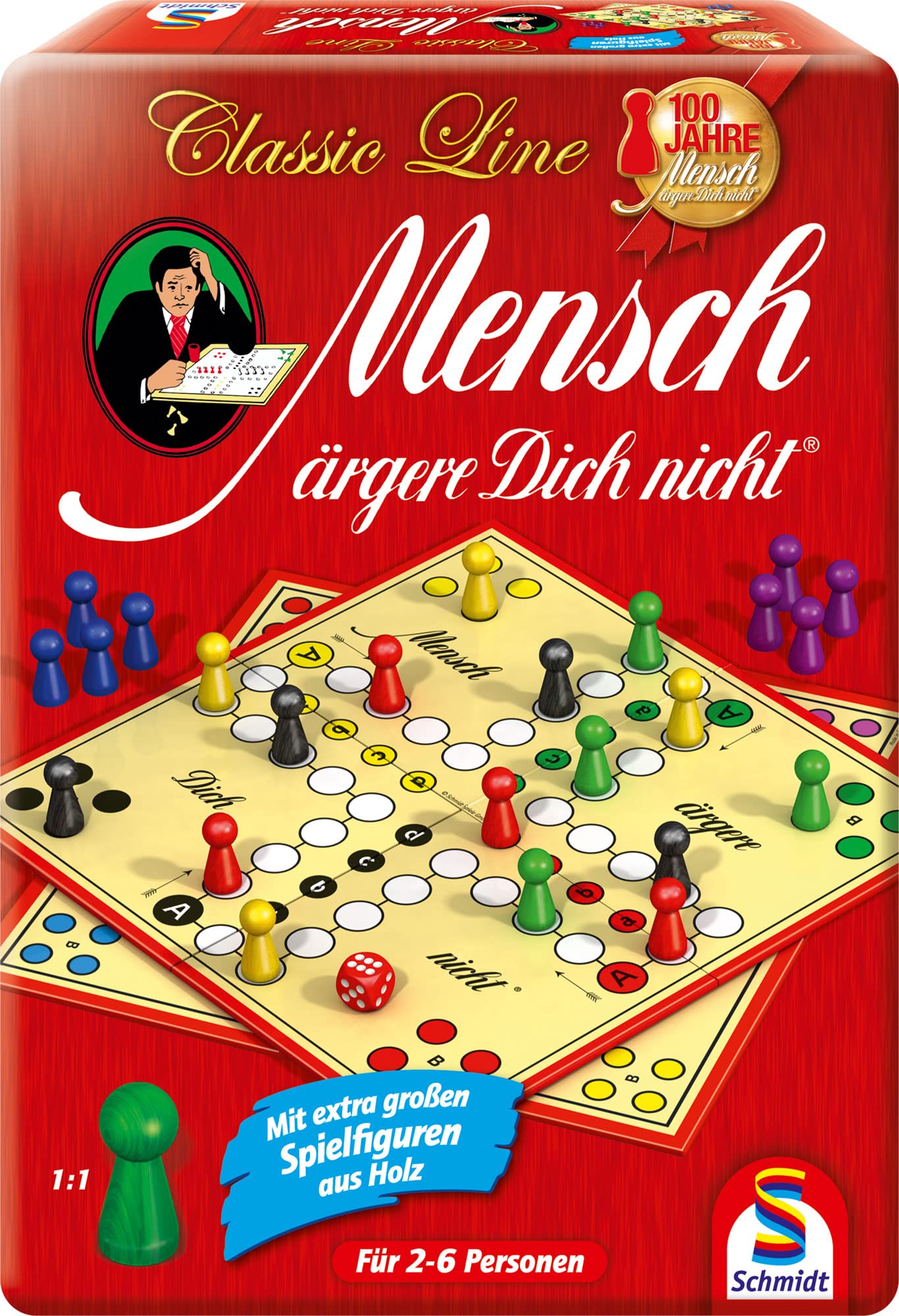 schmidt-mensch-rgere-dich-nicht-metalldose-holz-classic image 1
