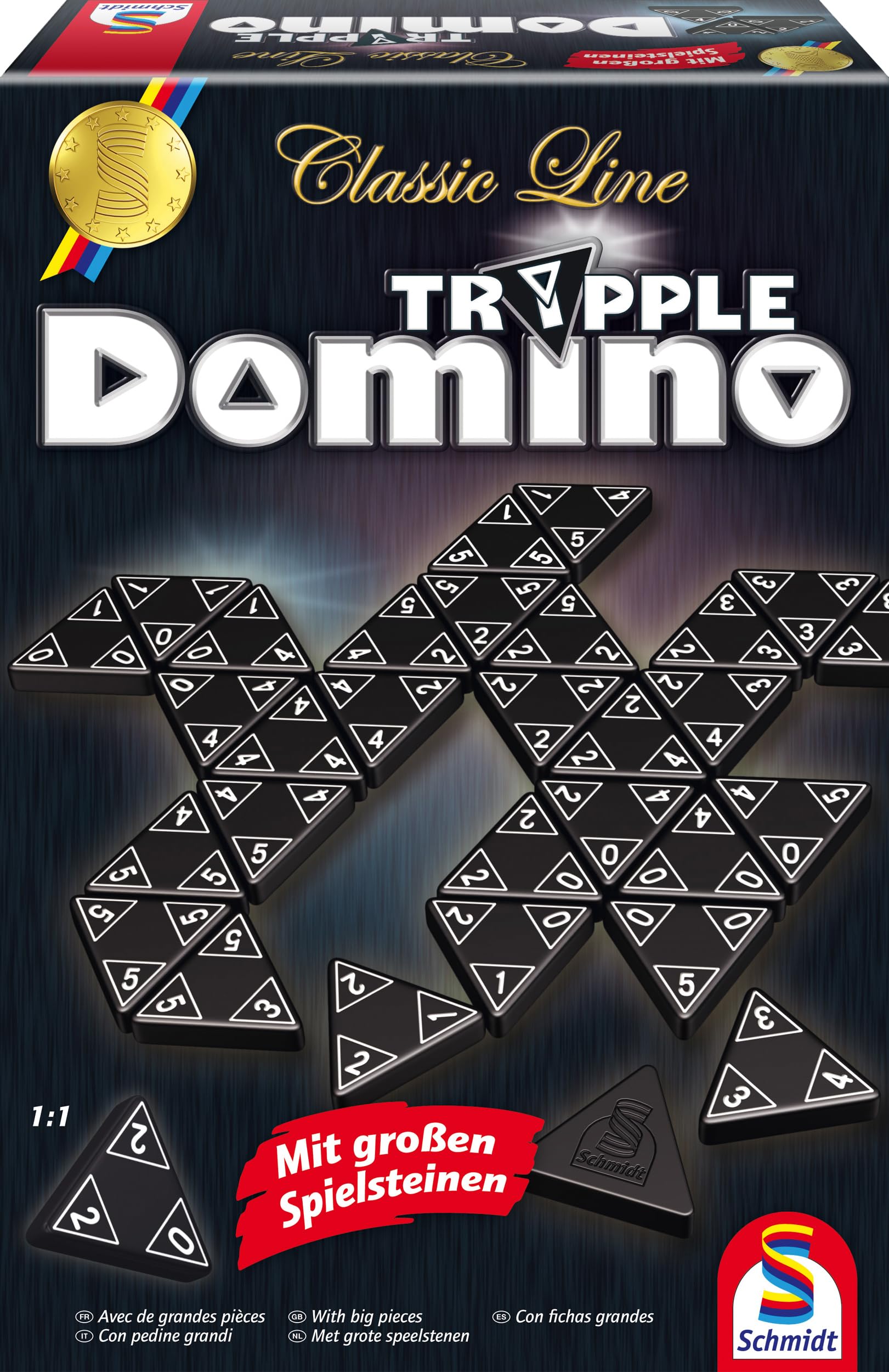 schmidt-spiele-classic-line-tripple-domino-familienspiel image 1