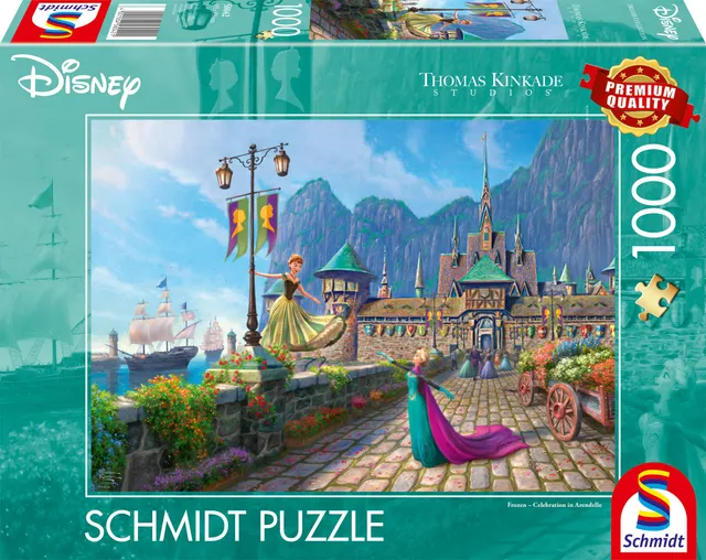 schmidt-thomas-kinkade-disney-frozen-arendelle-puzzle-1000-teile image 1