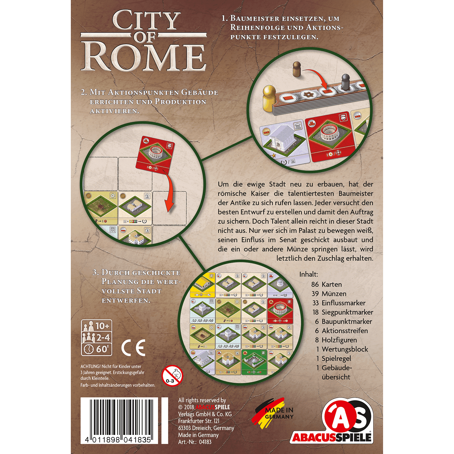 abacusspiele-cacao-city-of-rome-brettspiel-familienspiel image 2