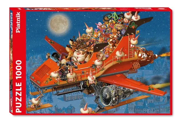 piatnik-ruyer-weihnachtsjet-puzzle-1000-teile-68x48-cm-bunt image 1