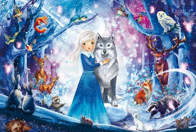 schmidt-spiele-56386-prinzessin-im-winterwald-kinderpuzzle-100-teile image 1