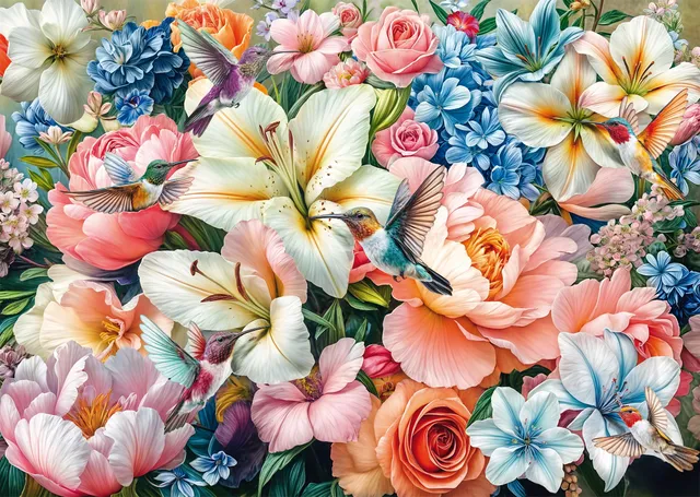 schmidt-spiele-58891-blumen-in-pastell-puzzle-1000-teile image 1