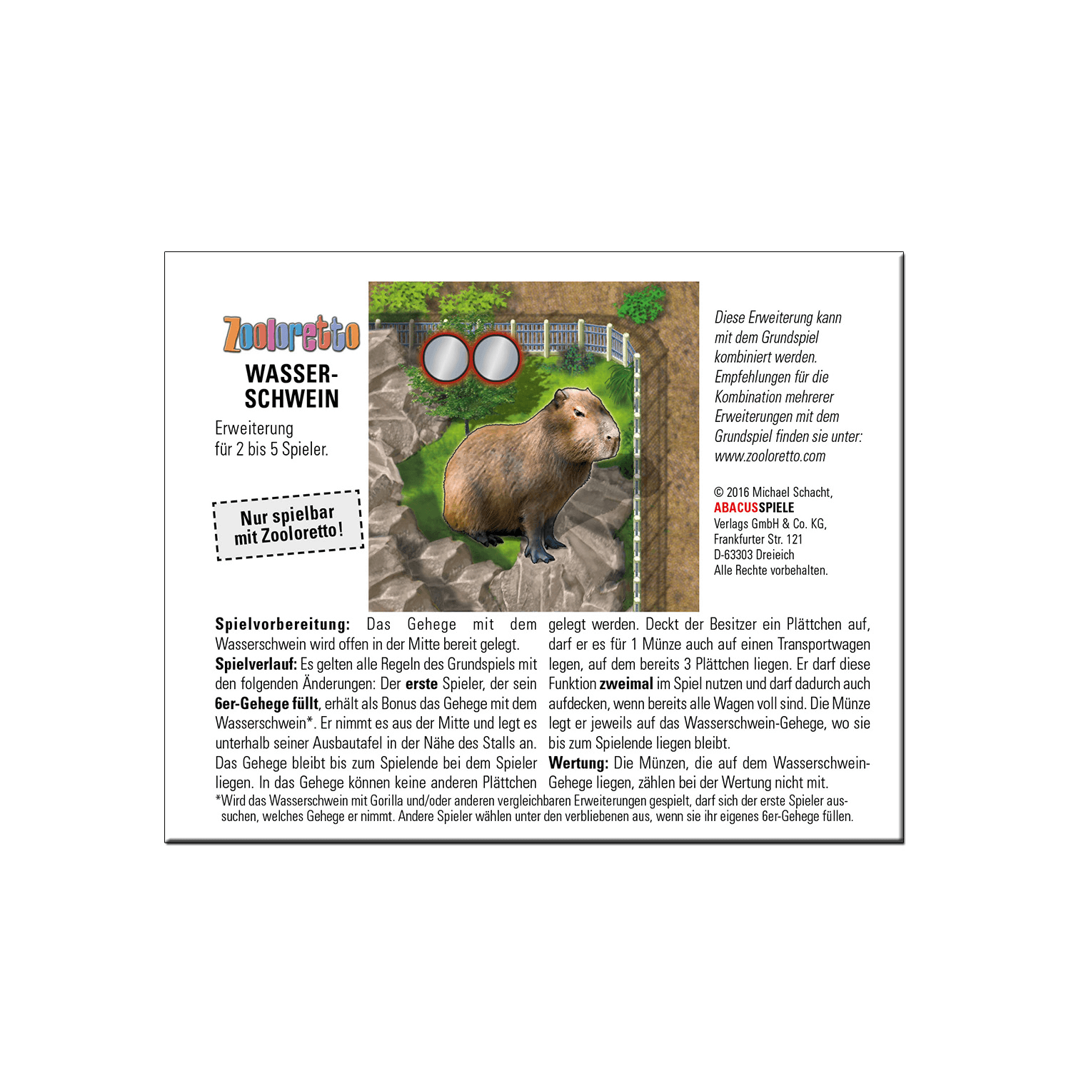 abacusspiele-zooloretto-wasserschwein-erweiterung-goodie-brettspiel image 1