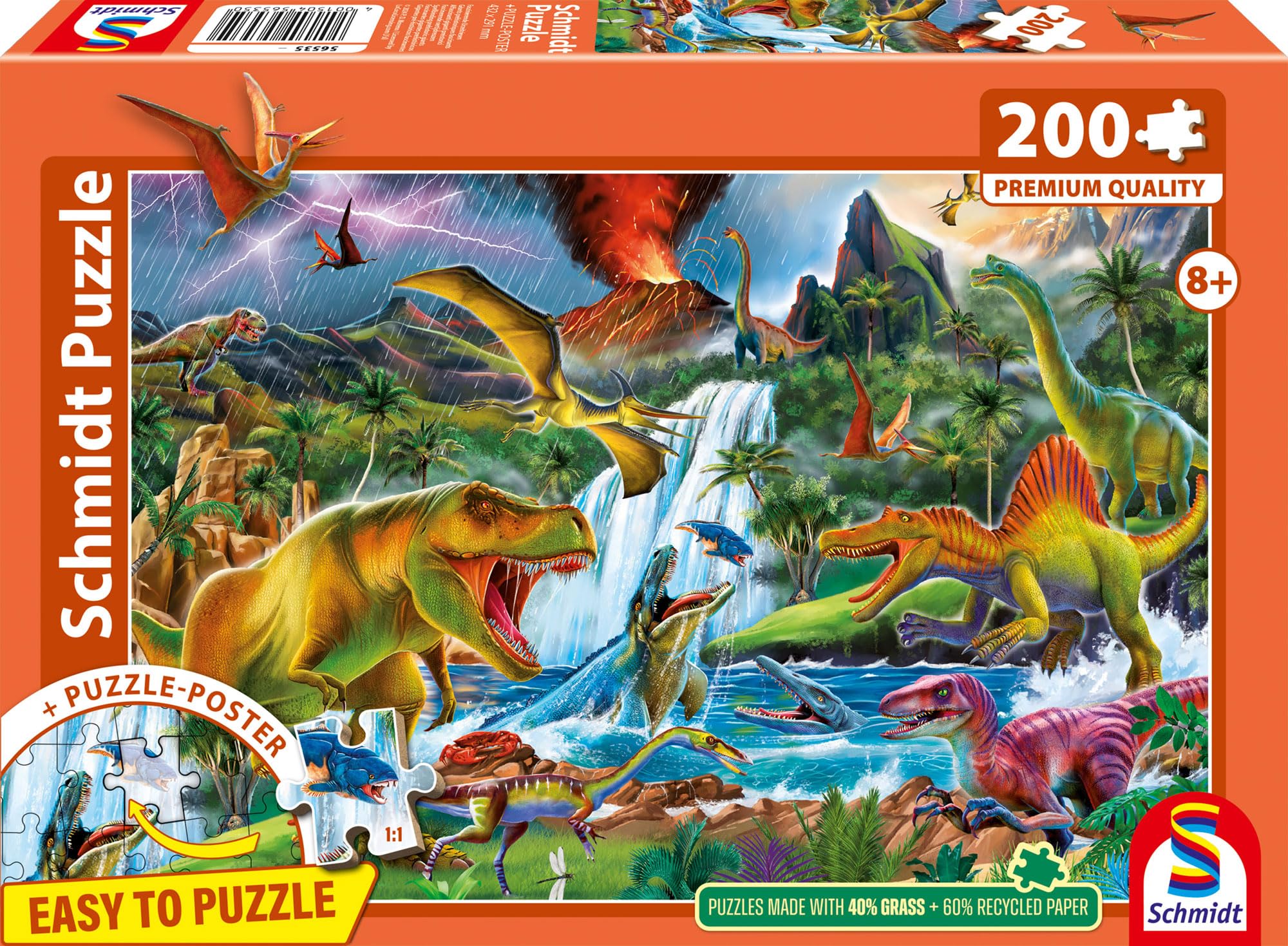 schmidt-spiele-56535-faszinierende-urzeitriesen-puzzle-200-teile-ab-8 image 1