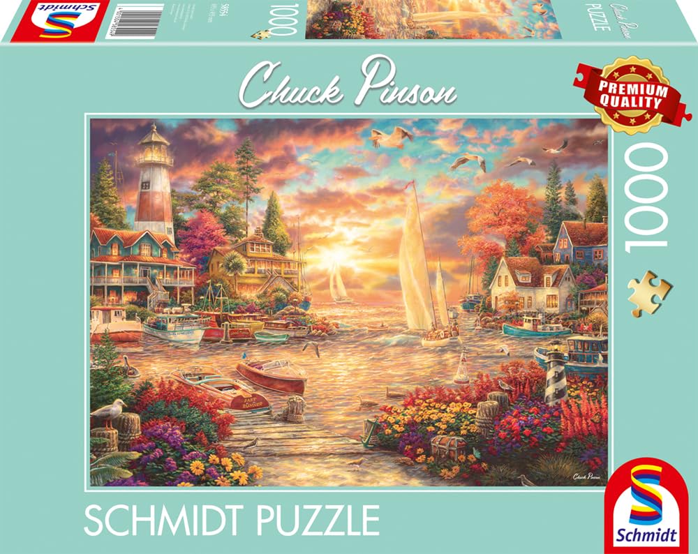 schmidt-thomas-kinkade-morgenstille-am-see-puzzle-1000-teile image 3