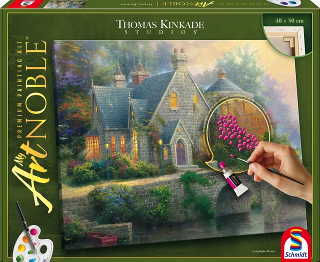 schmidt-my-artnoble-lamplight-manor-thomas-kinkade-malset-40x50 image 1