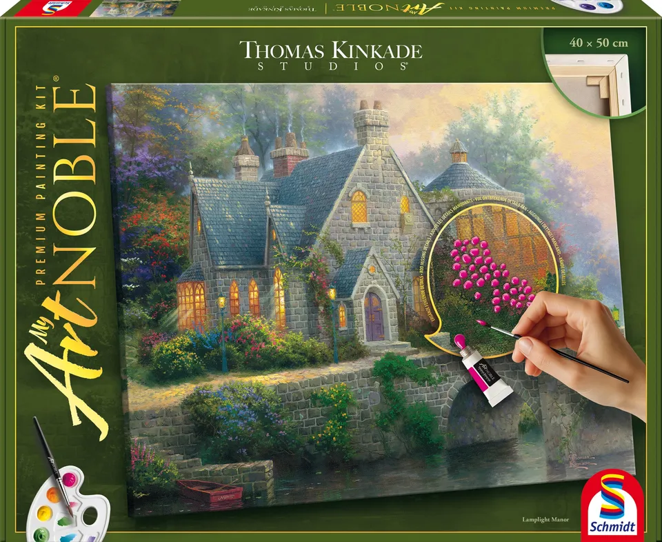 schmidt-my-artnoble-lamplight-manor-thomas-kinkade-malset-40x50 image 1