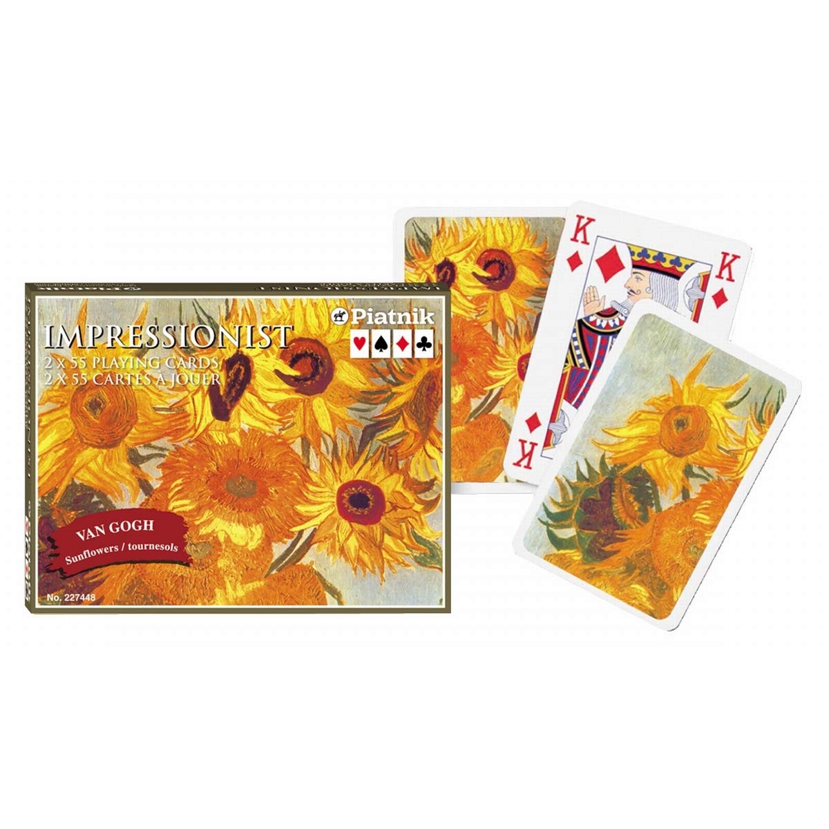 piatnik-megatrumpf-2274-van-gogh-sun-flowers-spielkarten-gelb image 1