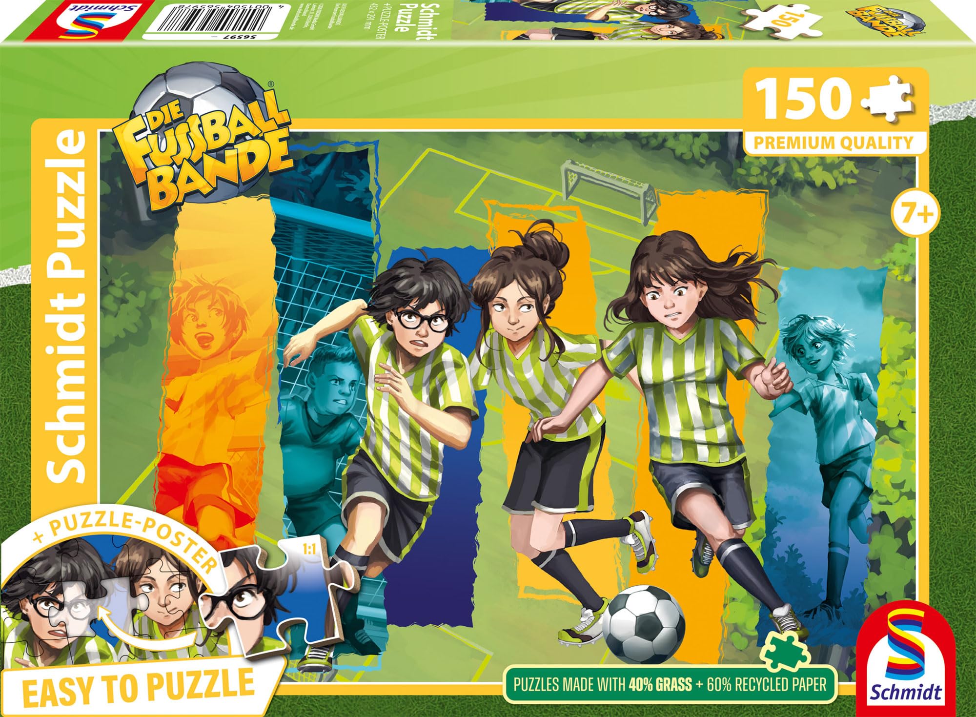 schmidt-spiele-56597-die-fussballbande-puzzle-150-teile-ab-7-jahre image 1