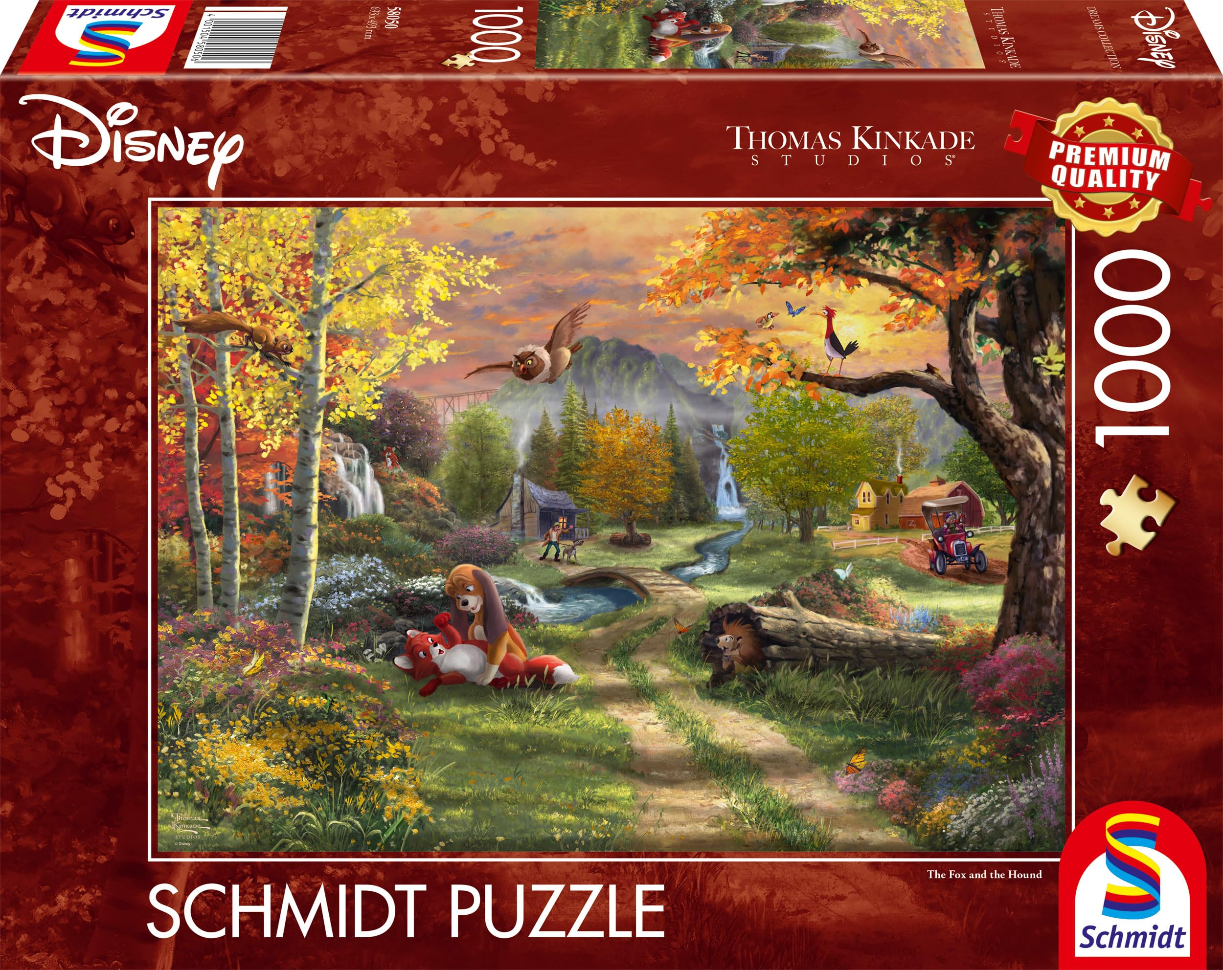 schmidt-thomas-kinkade-disney-fox-and-hound-58050-puzzle-1000-teile image 4
