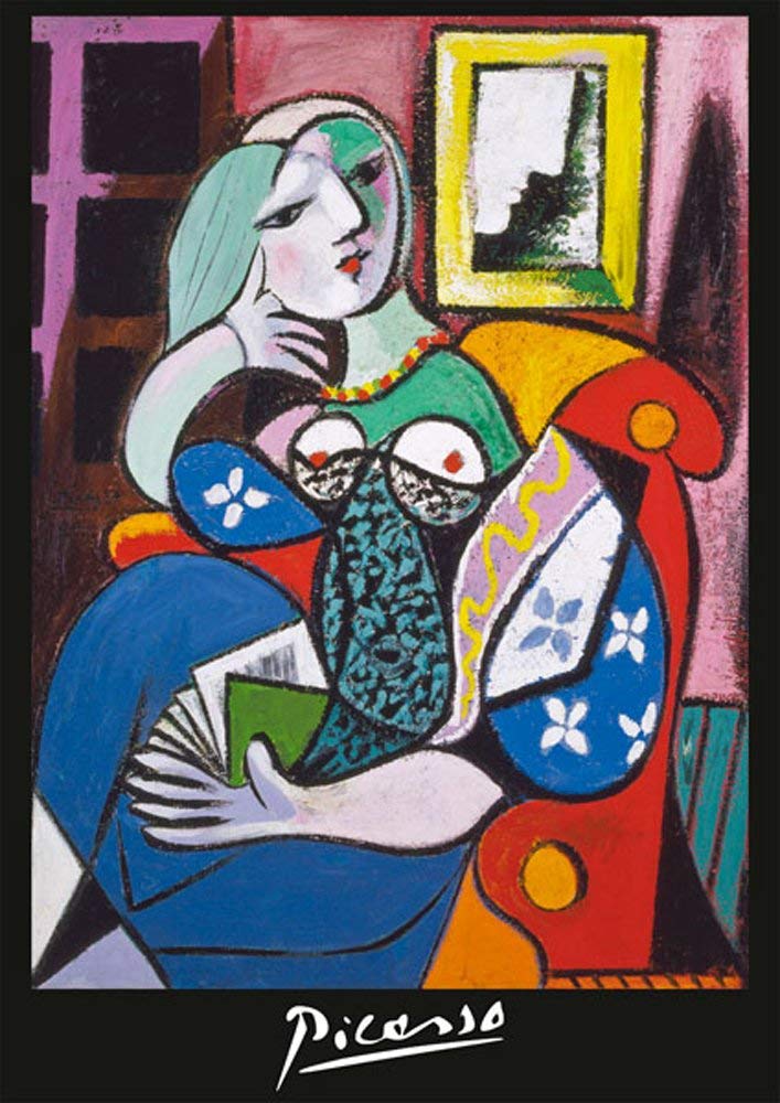 piatnik-frau-mit-buch-picasso-puzzle-1000-teile-kunst image 3