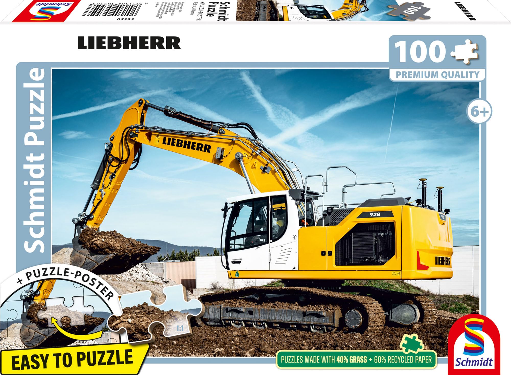 schmidt-56550-liebherr-r928-kinderpuzzle-100-teile-ab-6 image 1