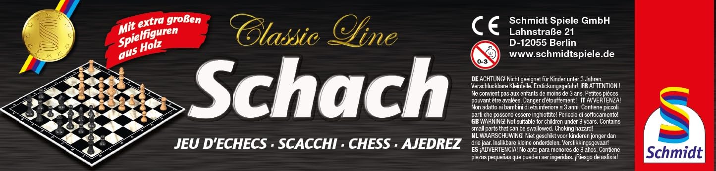 schmidt-classic-line-schach-gro-e-figuren-brettspiel-2-spieler image 2
