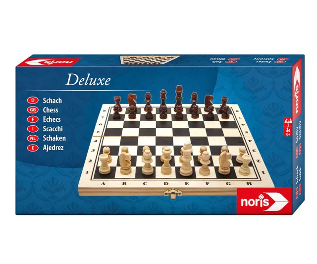 noris-deluxe-schach-schachspiel-holz-2-spieler-ab-6-jahren image 1