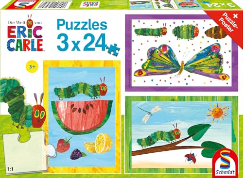 schmidt-spiele-56430-kinderpuzzle-3x24-teile-raupe-nimmersatt image 7