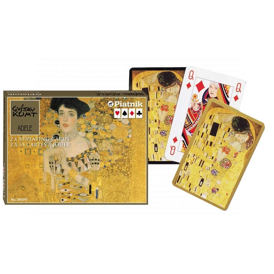piatnik-klimt-adele-luxus-spielkarten-doppelpack-2x55 image 1
