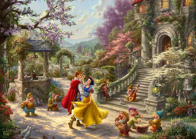 Schmidt Spiele Thomas Kinkade Schneewittchen Tanz Puzzle 1000 Teile
